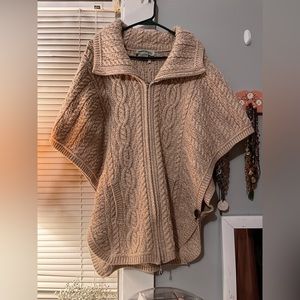 100% merino wool poncho sweater